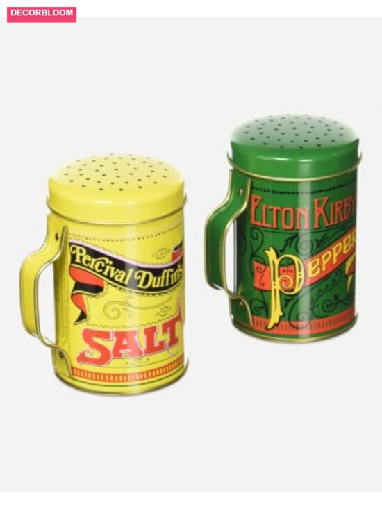 Other - Salt and Pepper Shaker Set Tin Plated Steel 10oz Capacity Nostalgic Design